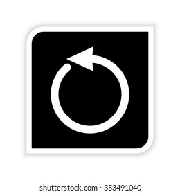 undo -  white vector icon