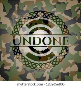 Undone on camouflaged pattern