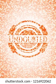 Undoubted orange mosaic emblem