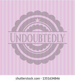 Undoubtedly retro pink emblem