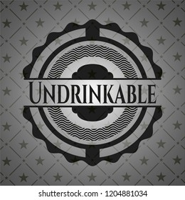 Undrinkable dark icon or emblem