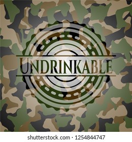 Undrinkable on camo texture