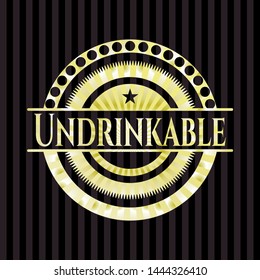 Undrinkable shiny emblem. Vector Illustration. Detailed.