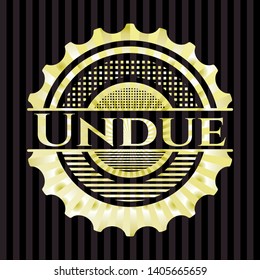 Undue shiny emblem. Vector Illustration. Detailed.