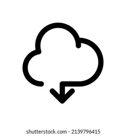 Unduh One line art icon design illustration with editable stroke