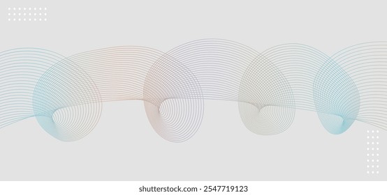 Mehrfarbige Farbverlauf-Linien mit Überblendungseffekt. Twisted Ribbon Hintergrund, Frequenz-Schallwellenlinie , Technologie geometrische Daten Wissenschaft Illustration. Vereinzelter Wellenwirbel auf weißem Hintergrund.