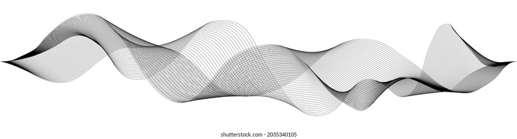 Undulate Gray Wave Swirl Frequency Soundwave Stock Vector (Royalty Free ...