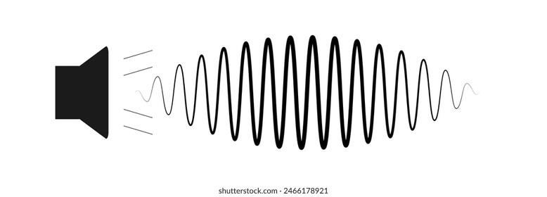 Undulate wave swirl. frequency soundwave; twisted curve lines with blend effect. Technology, data science, geometric border pattern. Isolated on white background. Vector illustration. eps10.