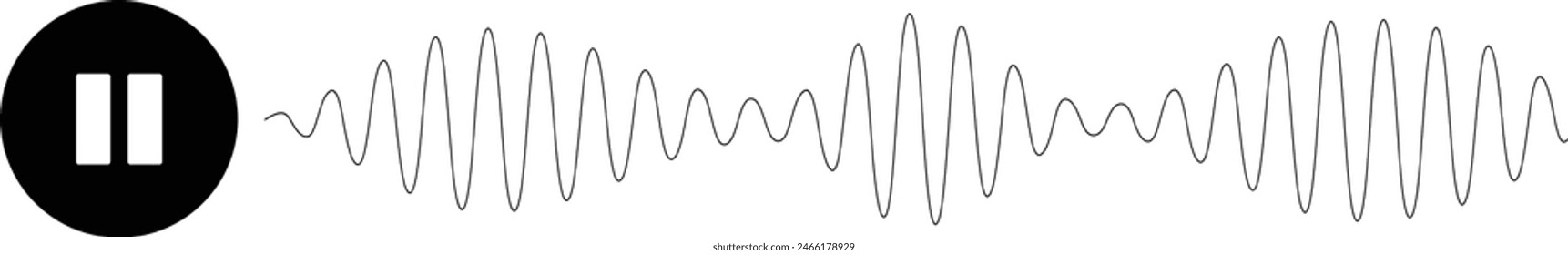 Ondulación de onda de remolino. frecuencia de onda sonora; líneas de curva torcidas con efecto de mezcla. Tecnología, ciencia de datos, patrón geométrico de bordes. Aislado sobre fondo blanco. Ilustración vectorial. eps10.