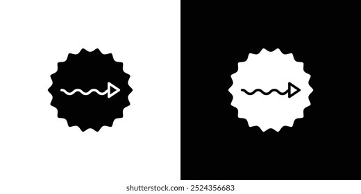 Undulatorisches Pfeilsymbol Illustration zum Kunstdesign