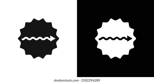 undulating arrow icon logo set vector