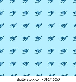 Undulating blue ocean an sea waves seamless background pattern 