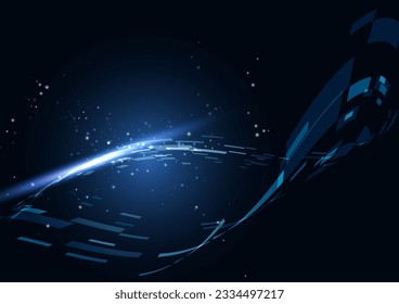 undulating blue technology texture background