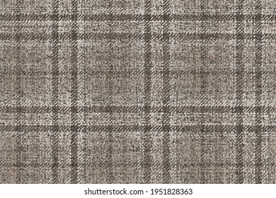 undyed natural linen beige brown colors checkered seamless texture of ragged old grungy fabric for gingham, plaid, tablecloths, shirts, tartan, clothes, dresses, bedding, blankets