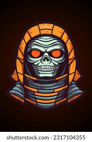 Unearth the chilling secrets of the ancient with a creepy mummy illustration. Unleash the horror and mystery in your designs