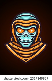 Unearth the chilling secrets of the ancient with a creepy mummy illustration. Unleash the horror and mystery in your designs