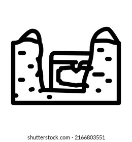 unearthed treasures line icon vector. unearthed treasures sign. isolated contour symbol black illustration