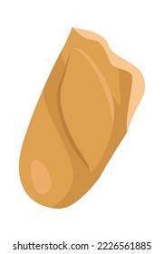 Uneaten bread flat icon Rotten food Organic waste