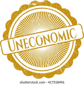 Uneconomic grunge style stamp