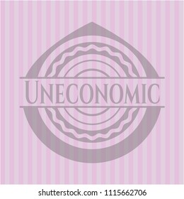 Uneconomic retro style pink emblem