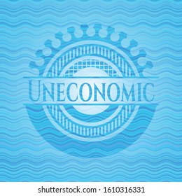 Uneconomic water representation badge. Vector Illustration. Detailed.
