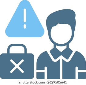 Unemployed Glyph Two Colour Icon