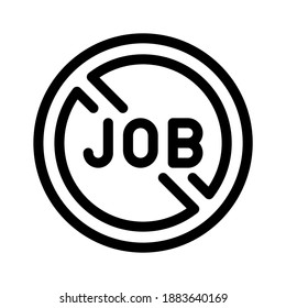 Unemployed icon. Line vector. Isolate on white background.