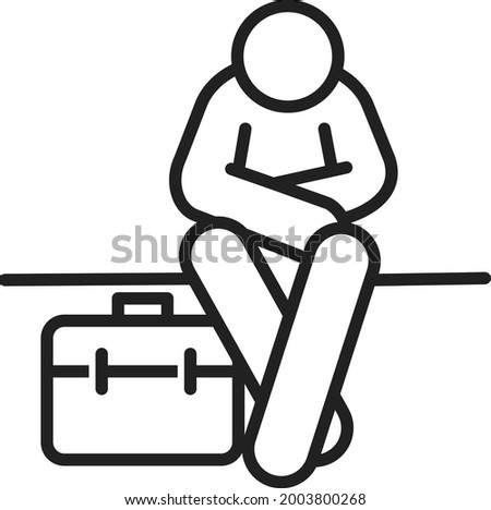 Unemployed icon , vector illustration