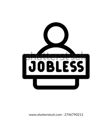 Unemployed Jobless Out of Work Seeking Icon Design