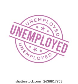 Unemployed Letter Rubber Stamp Template Design