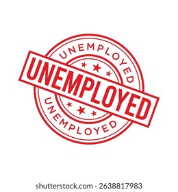 Unemployed Letter Rubber Stamp Template Design