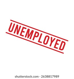 Unemployed Letter Rubber Stamp Template Design