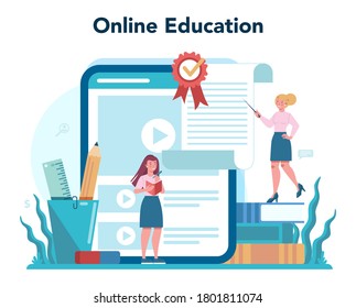 Unemployed online service or platform. Searching for work or job. Idea of employment. Employment service and job interview. Online education. Isolated flat illustration