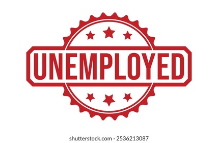 Unemployed rubber stamp on white background. Unemployed Stamp.