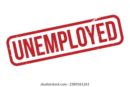 Unemployed Rubber Stamp Seal Vector