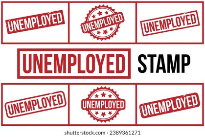 Conjunto de sellos de goma desempleados Vector