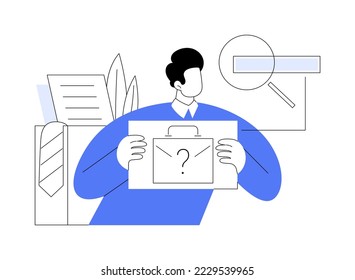 Unemployment abstract concept vector illustration. Temporary unemployment rate, problem finding work, economic crisis statistics, job search process, insurance application abstract metaphor.