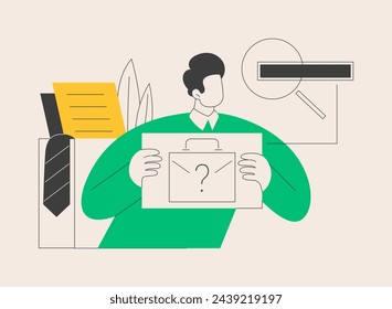 Unemployment abstract concept vector illustration. Temporary unemployment rate, problem finding work, economic crisis statistics, job search process, insurance application abstract metaphor.