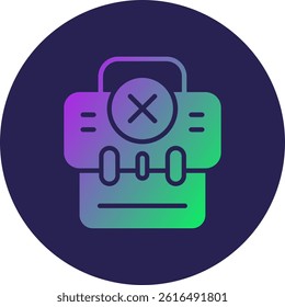Unemployment Glyph Circle Gradient Icon
