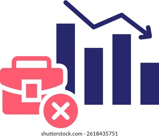 Unemployment Icon Fill Vector Illustration