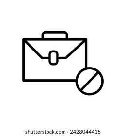 Unemployment icon. simple flat liner vector illustration on white background..eps
