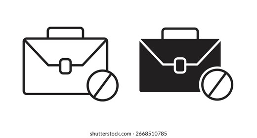 Icono de desempleo estilo sólido. Ilustración vectorial plana.