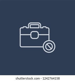 Unemployment icon. Trendy flat vector line Unemployment icon on dark blue background from business   collection. 