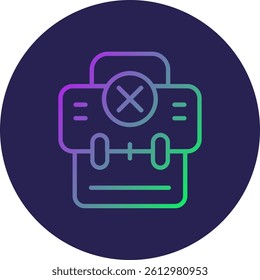 Unemployment Line Circle Gradient Style
