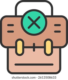 Unemployment Outline Filled Style Icon