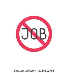Unemployment Vector Icon. Filled Flat Sign For Mobile Concept And Web Design. No Job Glyph Icon. Symbol, Logo Illustration. Vector Graphics