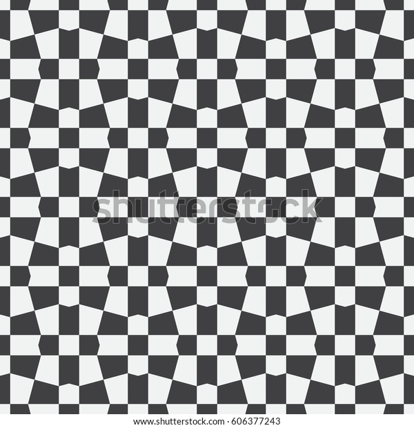 Unequal checks,\
abstract checkered background. Vector illustration. Background with\
black and white seamless checkered pattern. Seamless vector\
pattern. Opt Art.