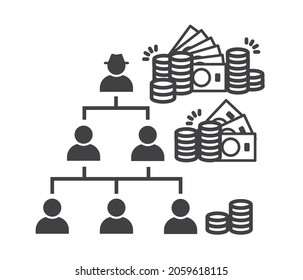 Unequal Income Distribution. Salary, Payment Vector Concept.  Flat Vector Illustration. Isolated On White Background.