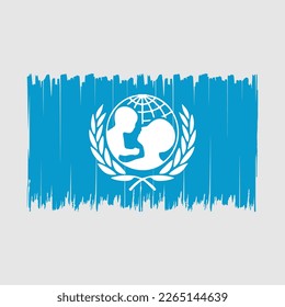 Unesco Flag Brush Vector Illustration