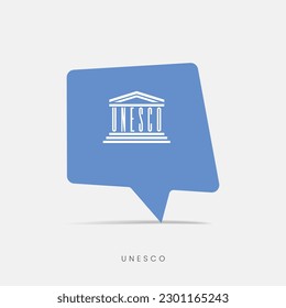 UNESCO flag bubble chat icon